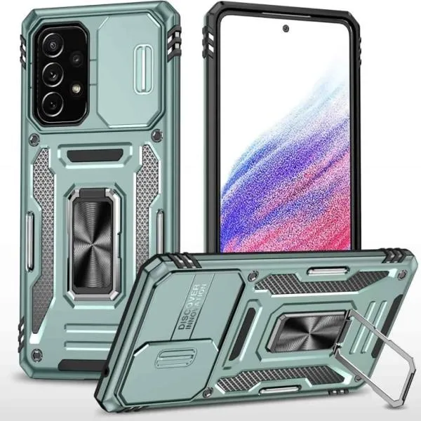 Ударостійкий чохол Camshield Army Ring для Samsung Galaxy A33 5G — Зелений — фото 1
