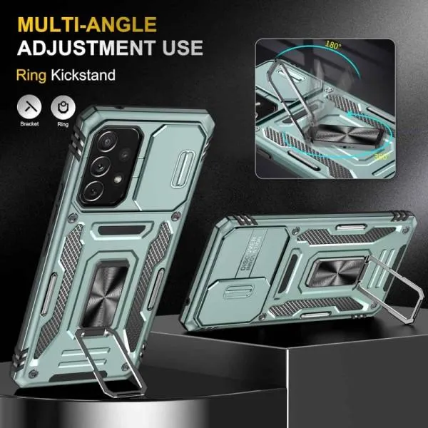 Ударостійкий чохол Camshield Army Ring для Samsung Galaxy A33 5G — Зелений — фото 3
