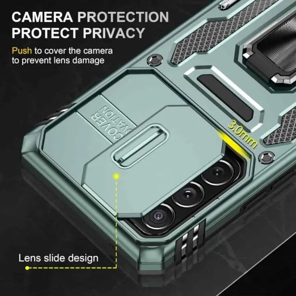 Ударостійкий чохол Camshield Army Ring для Samsung Galaxy A33 5G — Зелений — фото 4