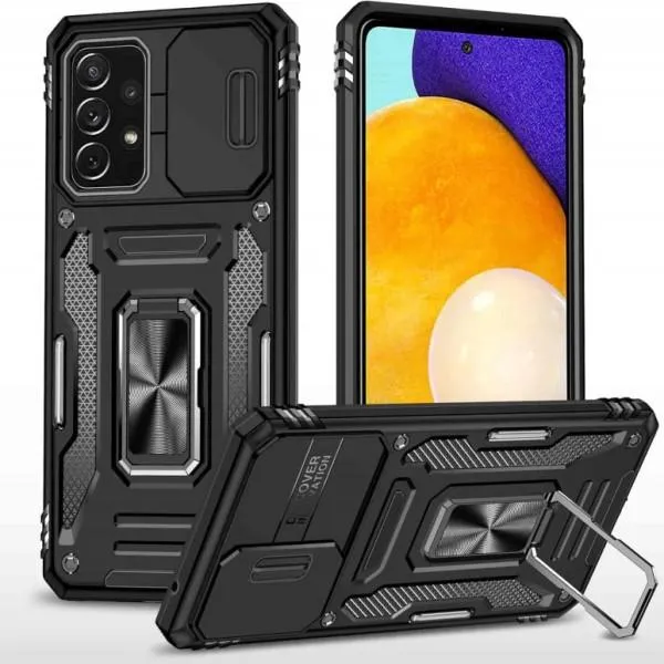Ударостійкий чохол Camshield Army Ring для Samsung Galaxy A33 5G — Чорний — фото 1