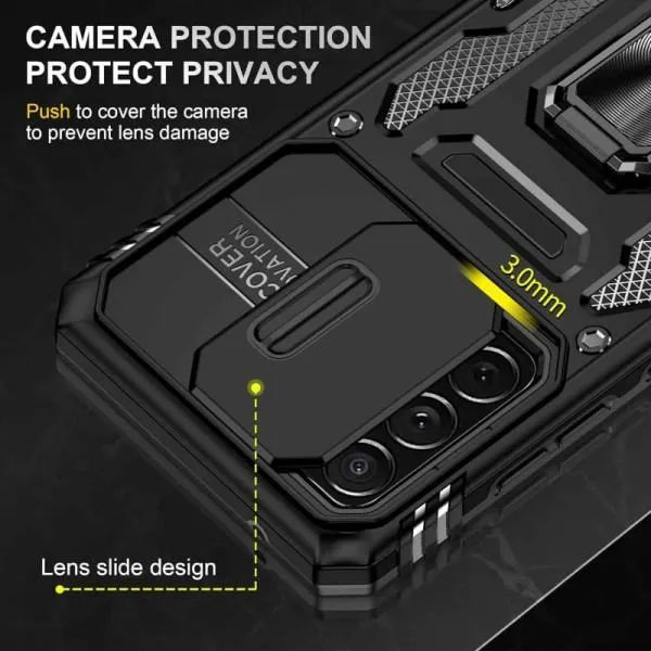 Ударостійкий чохол Camshield Army Ring для Samsung Galaxy A33 5G — Чорний — фото 5