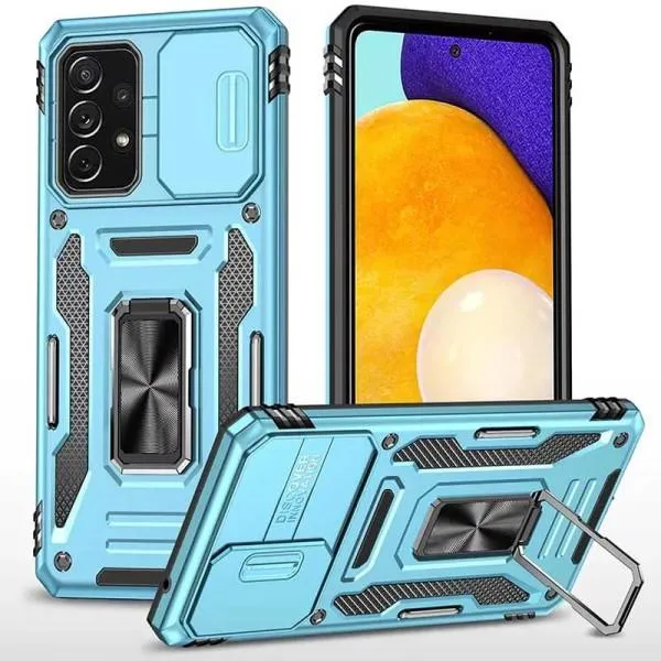 Ударостійкий чохол Camshield Army Ring для Samsung Galaxy A33 5G — Блакитний — фото 1