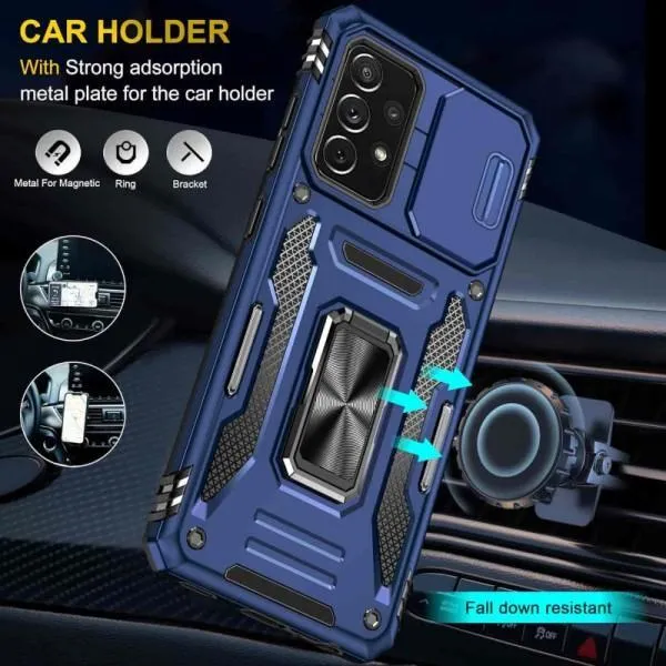 Ударостійкий чохол Camshield Army Ring для Samsung Galaxy A33 5G — Синій — фото 2
