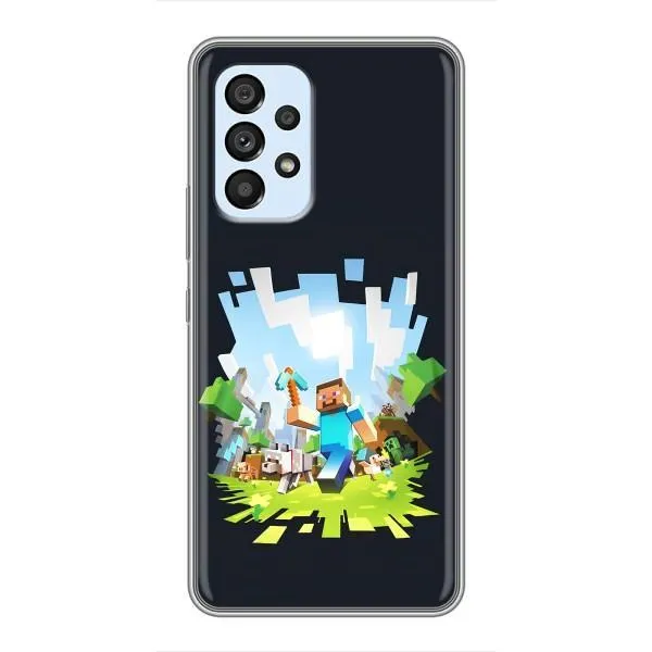 Чохол з принтом «персонажі Minecraft» для Samsung Galaxy A33 (5G)