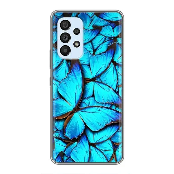 Чехол с принтом «Синие бабочки» для Samsung Galaxy A33 (5G)