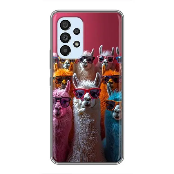 Чехол с принтом «Ламы в очках» для Samsung Galaxy A33 (5G)