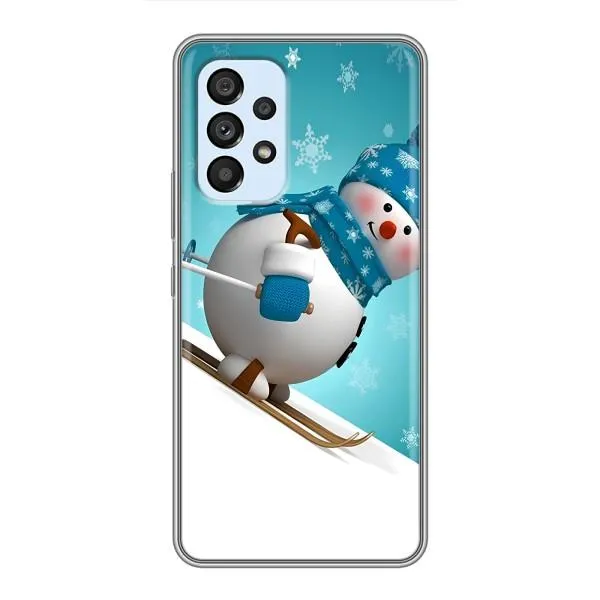 Чехол с принтом «Снеговик на лыжах» для Samsung Galaxy A33 (5G)