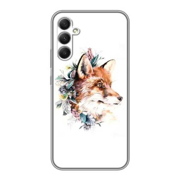 Чехол с принтом «Лисичка в цветочках» для Samsung Galaxy A34