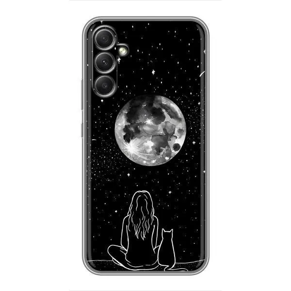 Чехол с принтом «Девушка с котом» для Samsung Galaxy A34 Чехол с принтом «Девушка с котом» для Samsung Galaxy A34