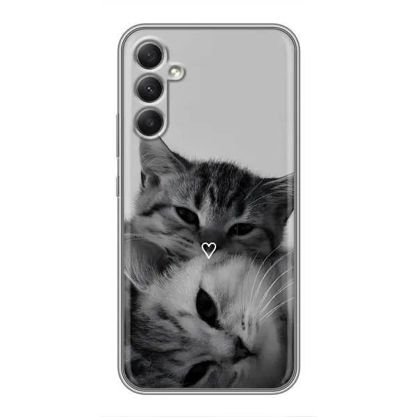 Чехол с принтом «Пара котов» для Samsung Galaxy A34 Чехол с принтом «Пара котов» для Samsung Galaxy A34