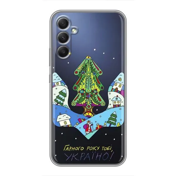 Чехол с принтом «Рождественский герб» для Samsung Galaxy A34