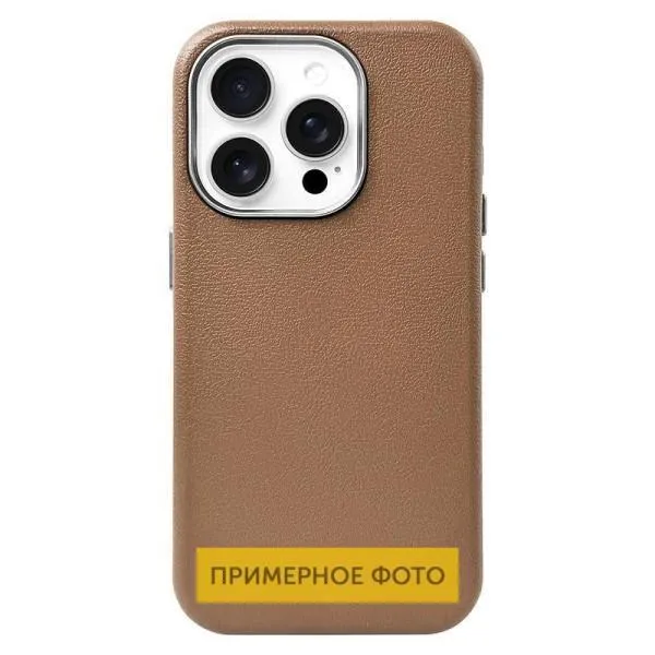 Шкіряний чохол Leather Case Metal Buttons для Samsung Galaxy A35 — Коричневий — фото 4