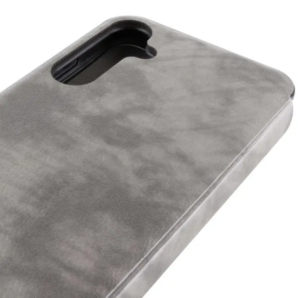 Кожаный чехол-книжка Belora для Samsung Galaxy A35 — Серый — фото 4 Кожаный чехол-книжка Belora для Samsung Galaxy A35 — Серый — фото 4