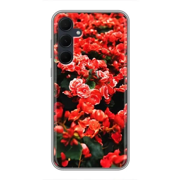 Чехол с принтом «Цветы красные» для Samsung Galaxy A35 (5G)