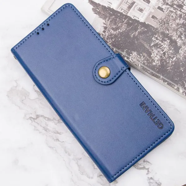 Кожаный чехол-книжка GETMAN Gallant (PU) для Samsung Galaxy A37 5G — Синий — фото 5