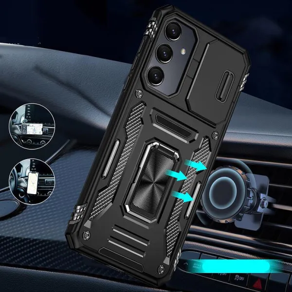Ударопрочный чехол Camshield Army Ring для Samsung Galaxy A37 5G / A36 5G / A56 5G — Черный — фото 2