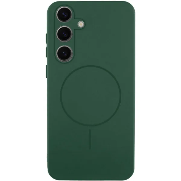 Чехол Silicone Cover Lakshmi Full Camera (AA) with Magnetic Fit для Samsung Galaxy A37 5G — Зеленый — фото 1