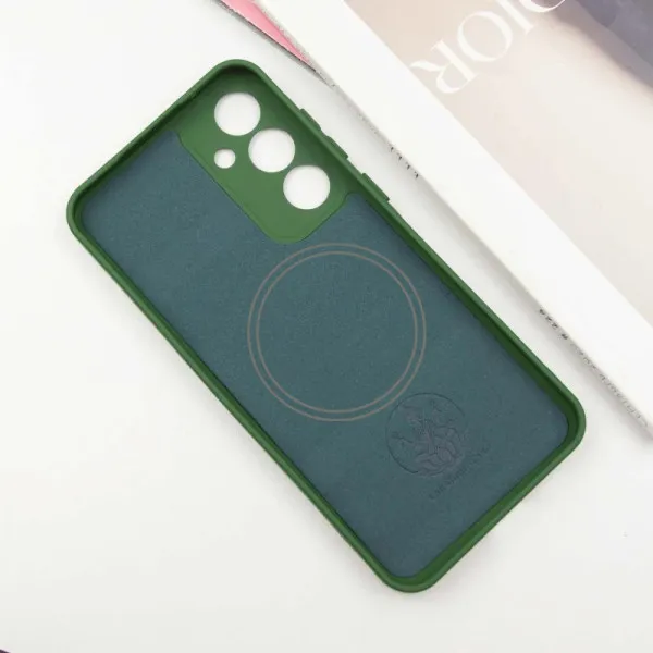 Чехол Silicone Cover Lakshmi Full Camera (AA) with Magnetic Fit для Samsung Galaxy A37 5G — Зеленый — фото 3