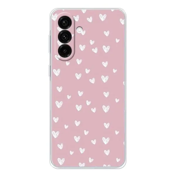 Чехол с принтом «Сердечки на розовом» для Samsung Galaxy A37