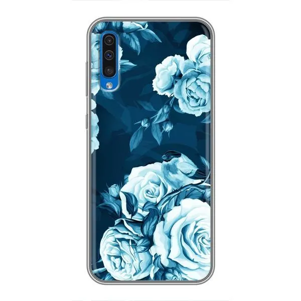 Чехол с принтом «Голубые Бутоны» для Samsung Galaxy A50 2019 (A505F)