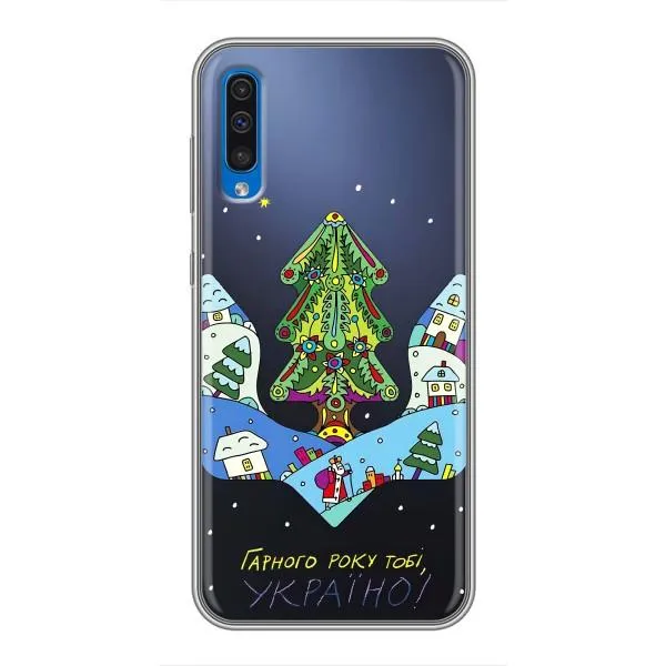 Чехол с принтом «Рождественский герб» для Samsung Galaxy A50 2019 (A505F)