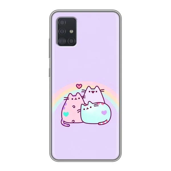 Чехол с принтом «Радужные котики» для Samsung Galaxy A51 5G (A516)