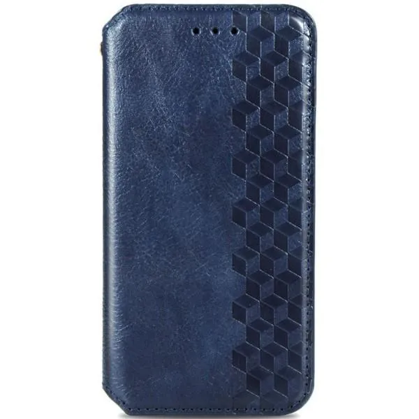 Шкіряний чохол-книжка GETMAN Cubic (PU) для Samsung Galaxy A51 — Синій — фото 1