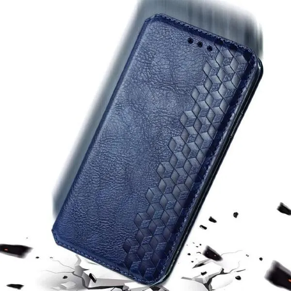 Шкіряний чохол-книжка GETMAN Cubic (PU) для Samsung Galaxy A51 — Синій — фото 5