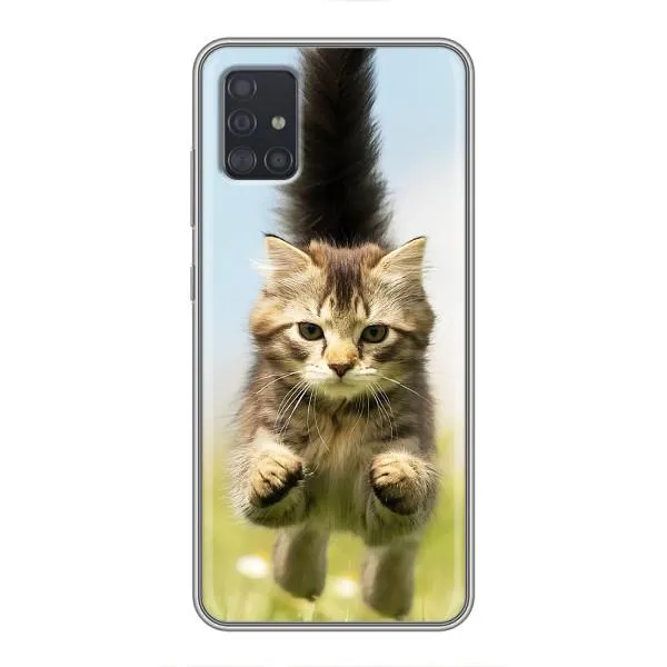 Чехол с принтом «Прыжок кота» для Samsung Galaxy A51 (A515)