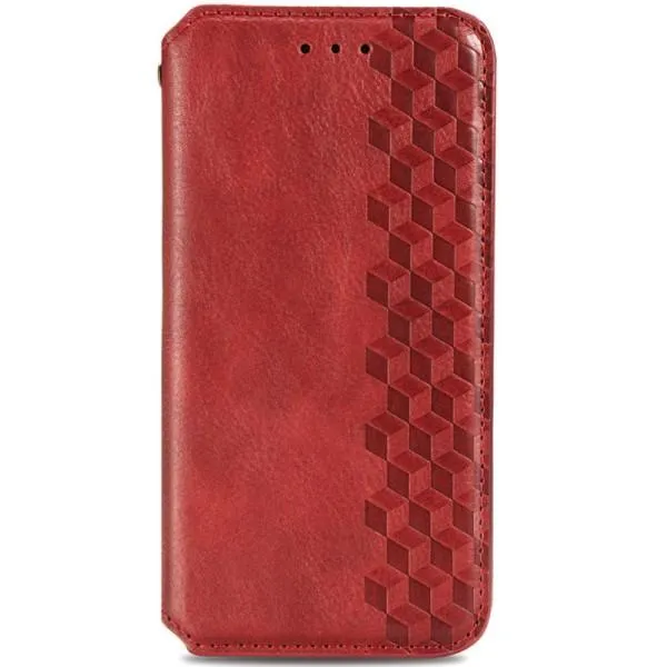 Кожаный чехол-книжка GETMAN Cubic (PU) для Samsung Galaxy A52 4G / A52 5G / A52s — Красный — фото 1