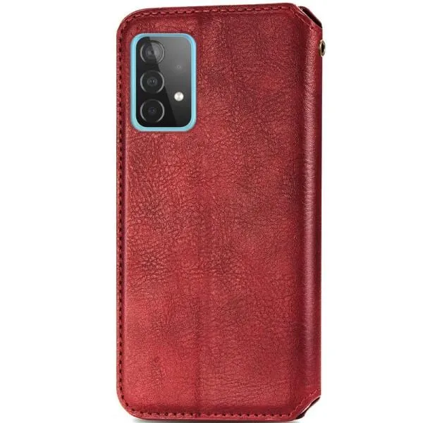 Кожаный чехол-книжка GETMAN Cubic (PU) для Samsung Galaxy A52 4G / A52 5G / A52s — Красный — фото 2