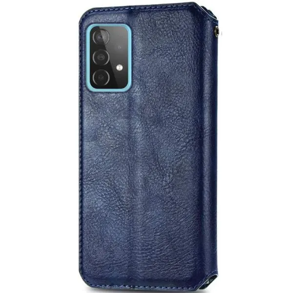 Кожаный чехол-книжка GETMAN Cubic (PU) для Samsung Galaxy A52 4G / A52 5G / A52s — Синий — фото 2