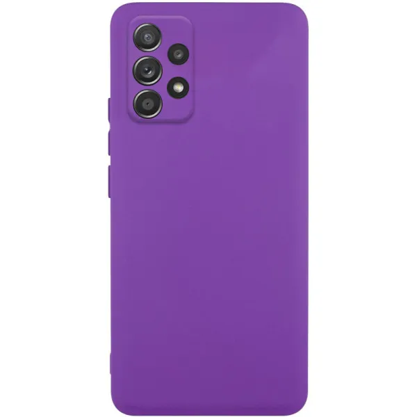 Чехол TPU GETMAN Liquid Silk Full Camera для Samsung Galaxy A52 4G / A52 5G / A52s — Фиолетовый — фото 1