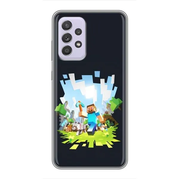 Чохол з принтом «персонажі Minecraft» для Samsung Galaxy A52s 5G (A528)