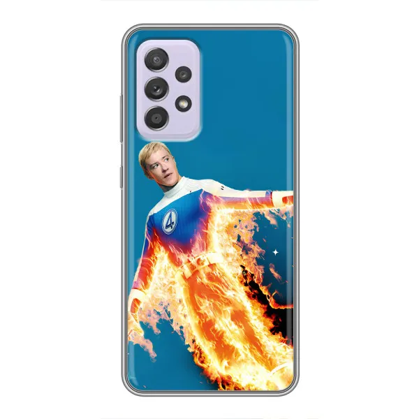Чехол с принтом «Человек-факел в огне» для Samsung Galaxy A52s 5G (A528)