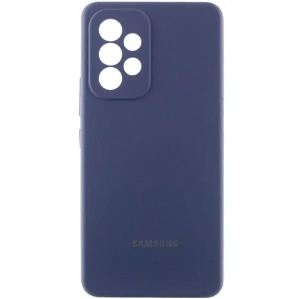 Чехол Silicone Cover Lakshmi Full Camera (AAA) with Logo для Samsung Galaxy A53 5G — Темно-синий — фото 1