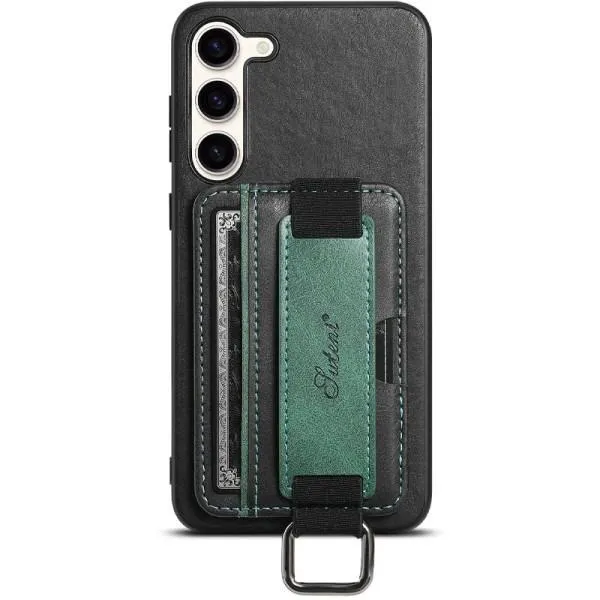 Кожаный чехол Wallet case and straps для Samsung Galaxy A54 5G — Черный — фото 1
