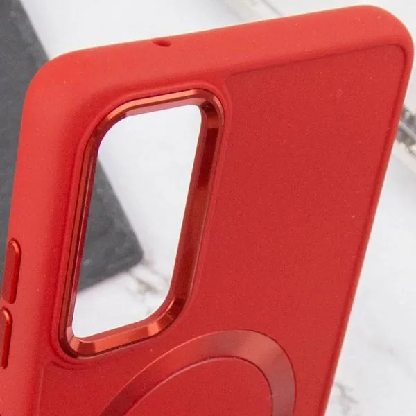 TPU чехол Bonbon Metal Style with MagSafe для Samsung Galaxy A54 5G — Красный — фото 5
