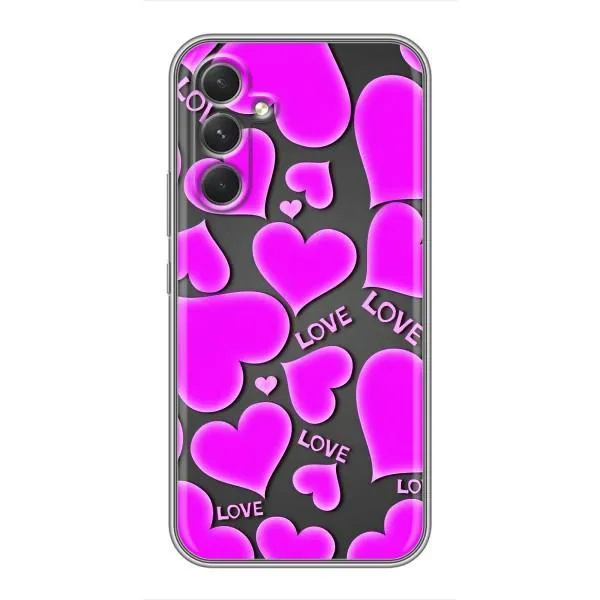 Чехол с принтом «Pink hearts» для Samsung Galaxy A54
