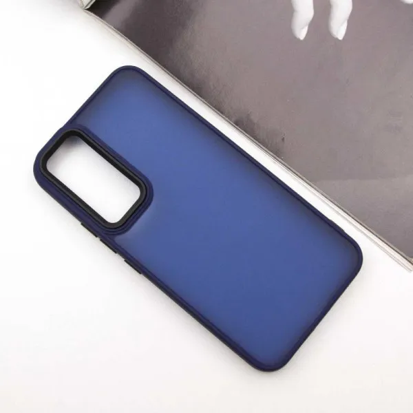 Чехол TPU+PC Lyon Frosted для Samsung Galaxy A55 — Темно-синий — фото 2 Чехол TPU+PC Lyon Frosted для Samsung Galaxy A55 — Темно-синий — фото 2