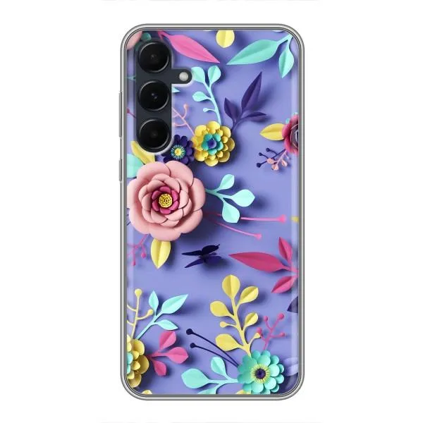 Чехол с принтом «Цветочный дизайн» для Samsung Galaxy A55