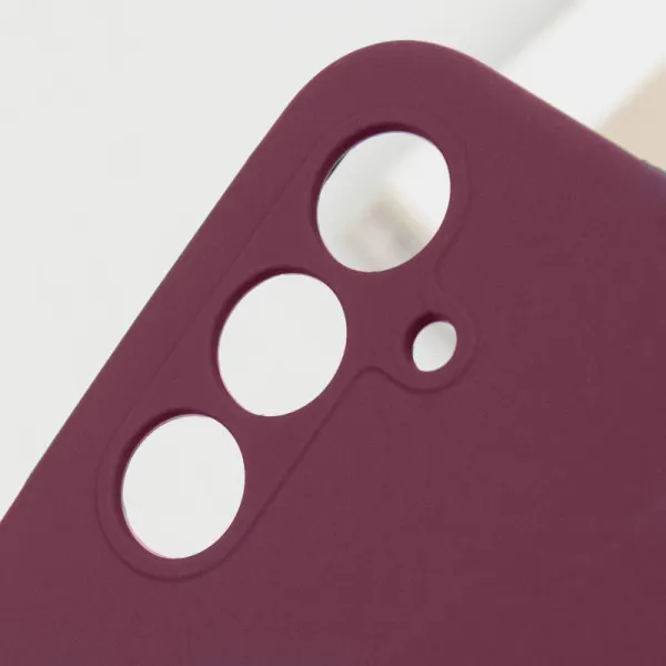 Чехол Silicone Cover Lakshmi Full Camera (AAA) для Samsung Galaxy A56 5G — Бордовый — фото 5