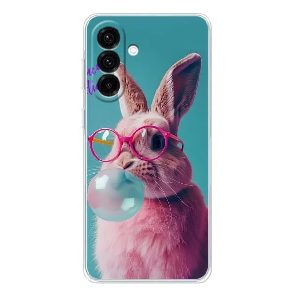 Чехол с принтом «Кролик в очках» для Samsung Galaxy A56 5G