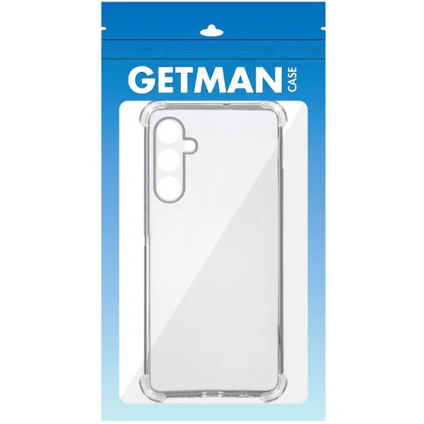 TPU чохол GETMAN Ease logo посилені кути Full Camera для Samsung Galaxy A57 5G — Прозорий — фото 2