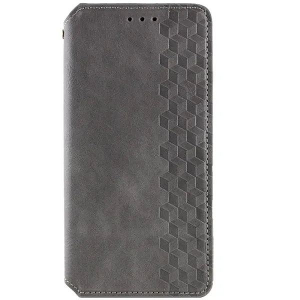 Шкіряний чохол-книжка GETMAN Cubic (PU) для Samsung Galaxy A57 5G — Сірий — фото 1