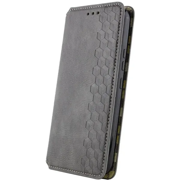 Шкіряний чохол-книжка GETMAN Cubic (PU) для Samsung Galaxy A57 5G — Сірий — фото 3
