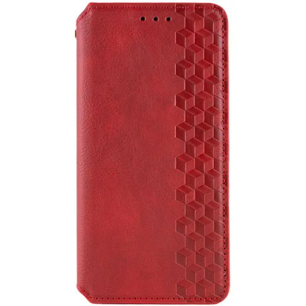 Кожаный чехол-книжка GETMAN Cubic (PU) для Samsung Galaxy A57 5G — Красный — фото 1
