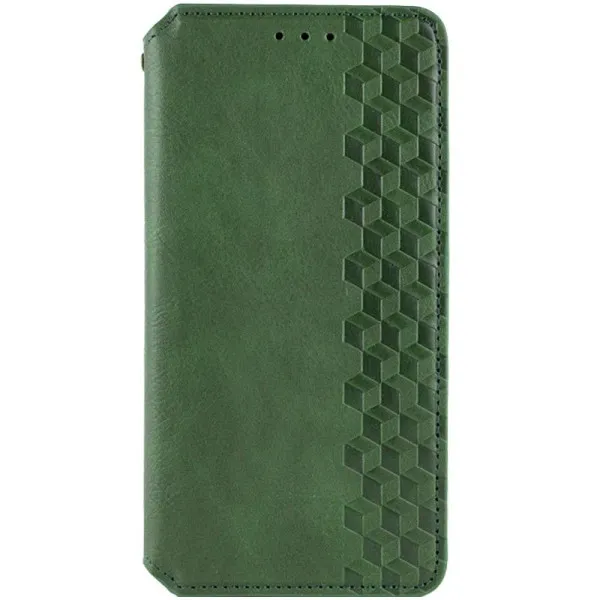 Шкіряний чохол-книжка GETMAN Cubic (PU) для Samsung Galaxy A57 5G — Зелений — фото 1
