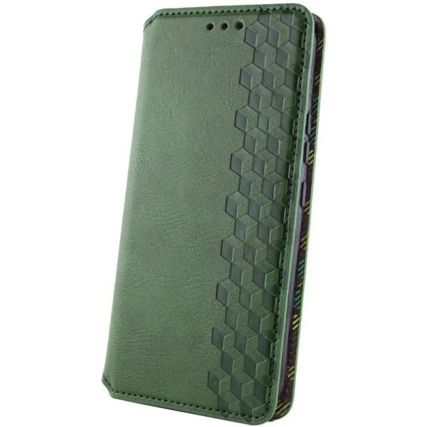Шкіряний чохол-книжка GETMAN Cubic (PU) для Samsung Galaxy A57 5G — Зелений — фото 5