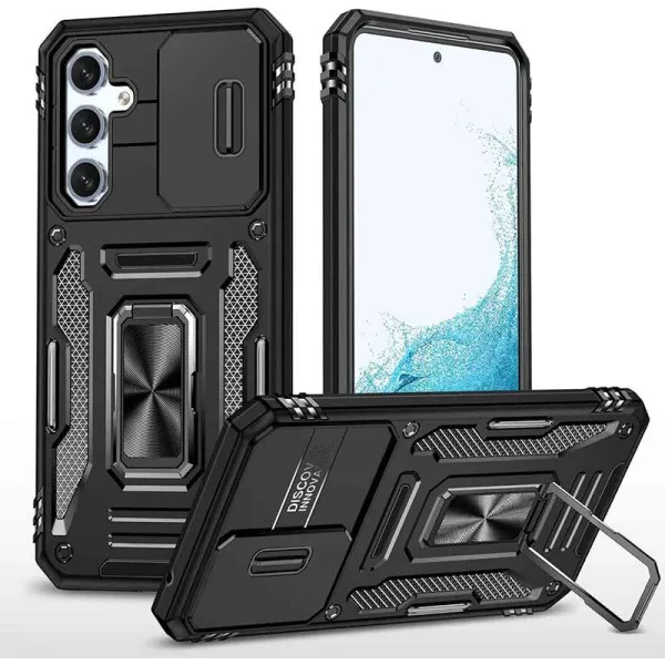 Ударопрочный чехол Camshield Army Ring для Samsung Galaxy A57 5G — Черный — фото 1